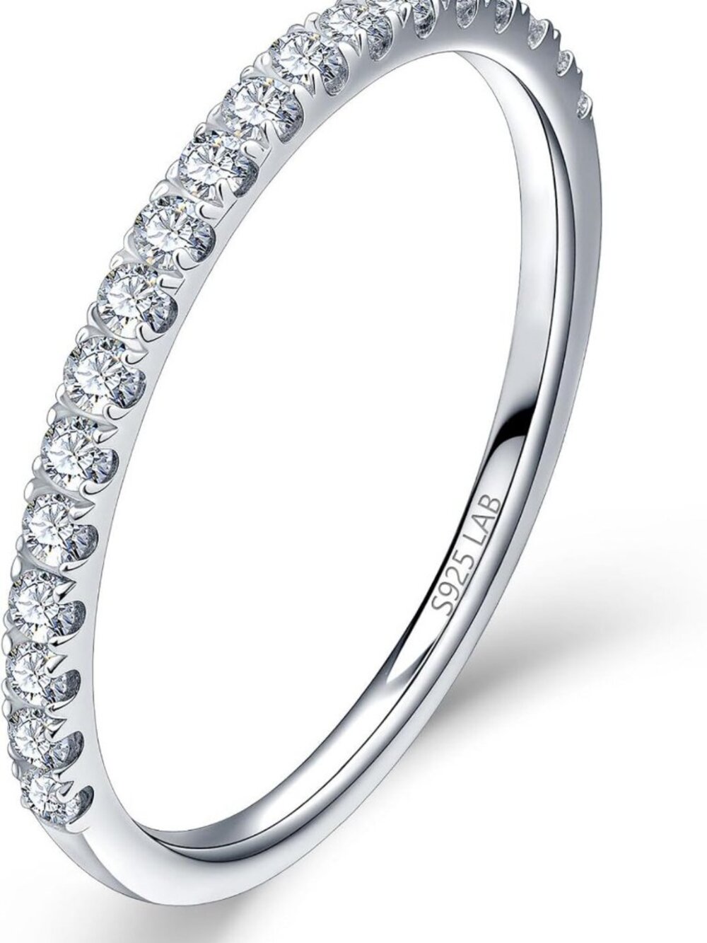 Elegant Half Eternity LAB Grown Diamond Ring for Women - IGI Certified Jewelry